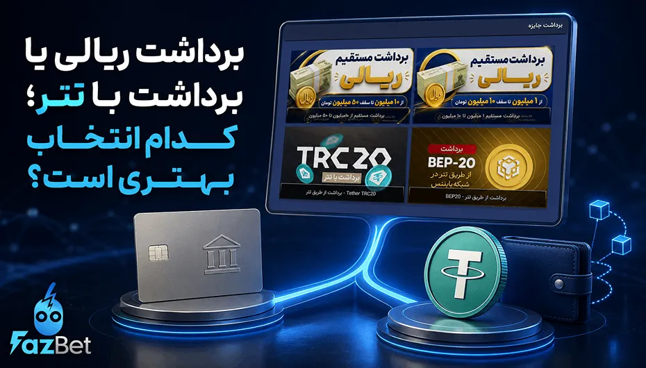 برداشت ریالی یا تتر از فاز بت